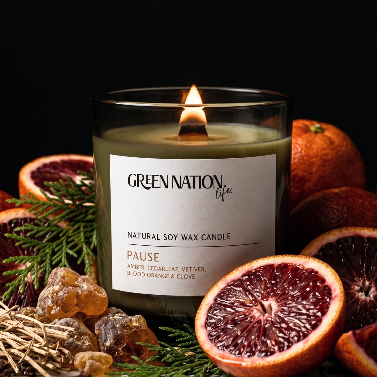 Luxurious Scented Soy Wax Candle 300gm - Pause