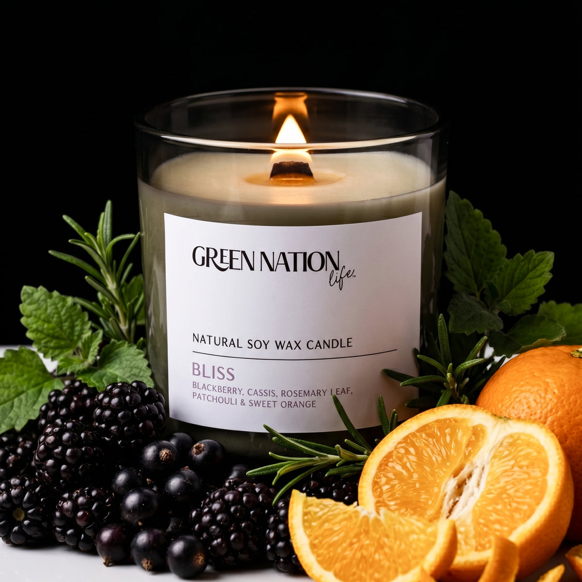 Luxurious Scented Soy Wax Candle 300gm - Bliss (Content)