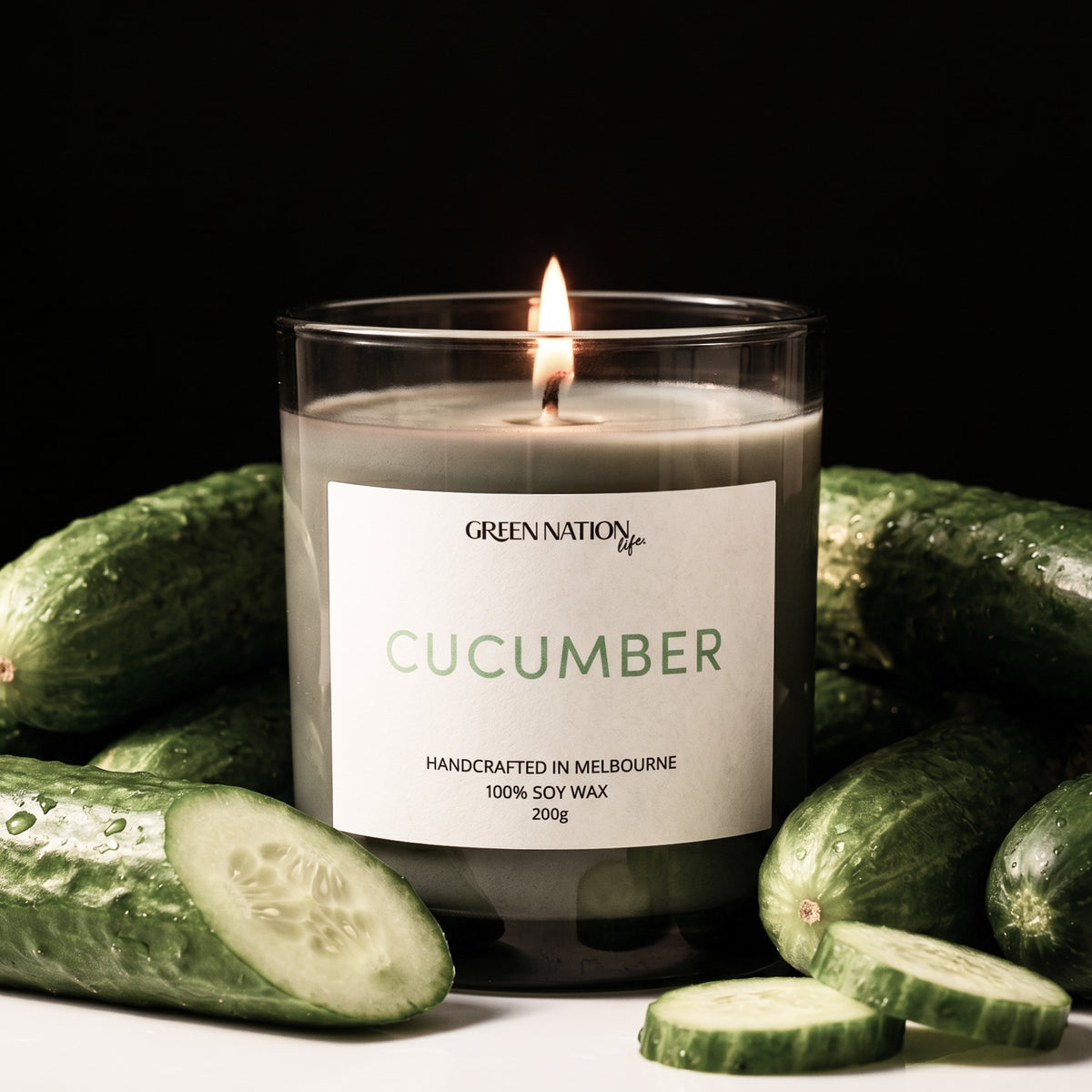 Soy Wax Candle 200gm - Cucumber