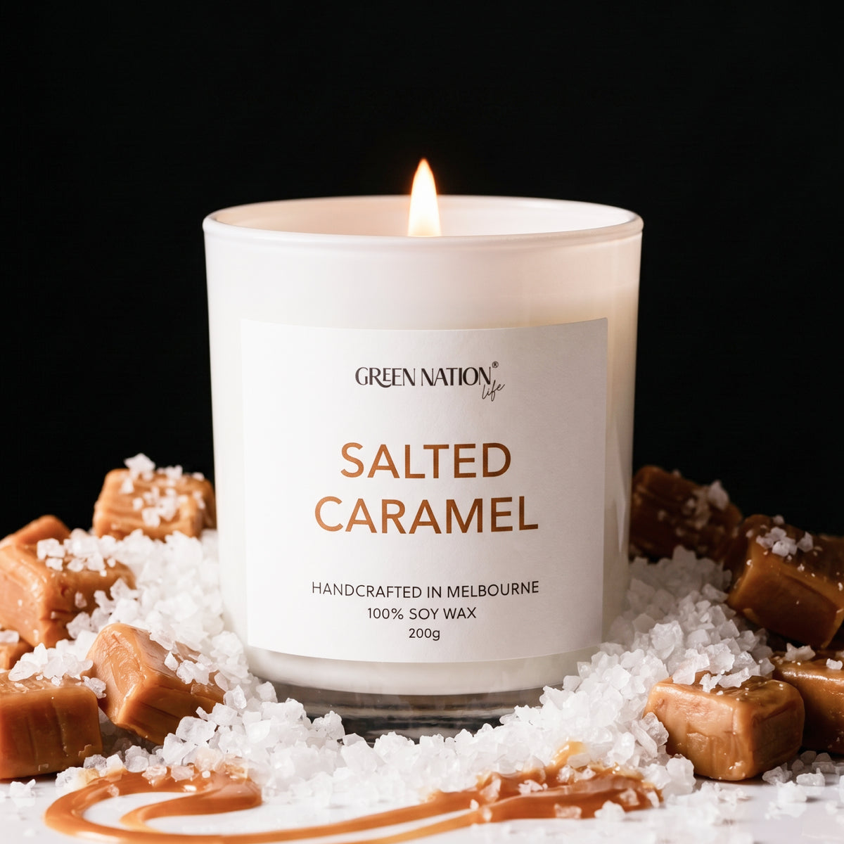 Soy Wax Candle 200gm - Salted Caramel